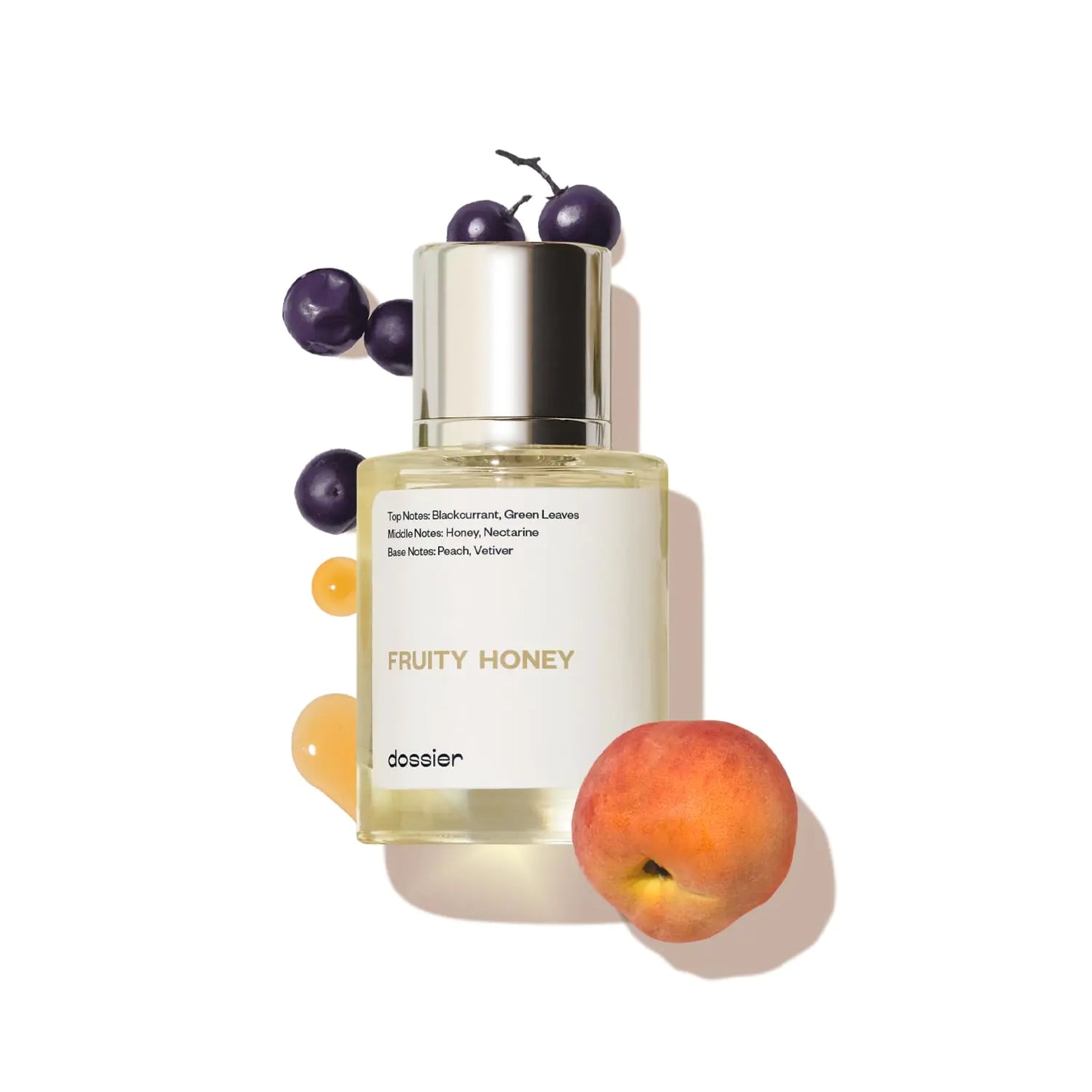 Dossier - Fruity Honey - Eau de Parfum - Inspired by J.Malones Nectarine Blossom & Honey - Perfume Luxury - Pure Infused - Paraben-Free - Vegan - For Women Men Unisex - Fragrance 1.7 oz (Spray 50ml)
