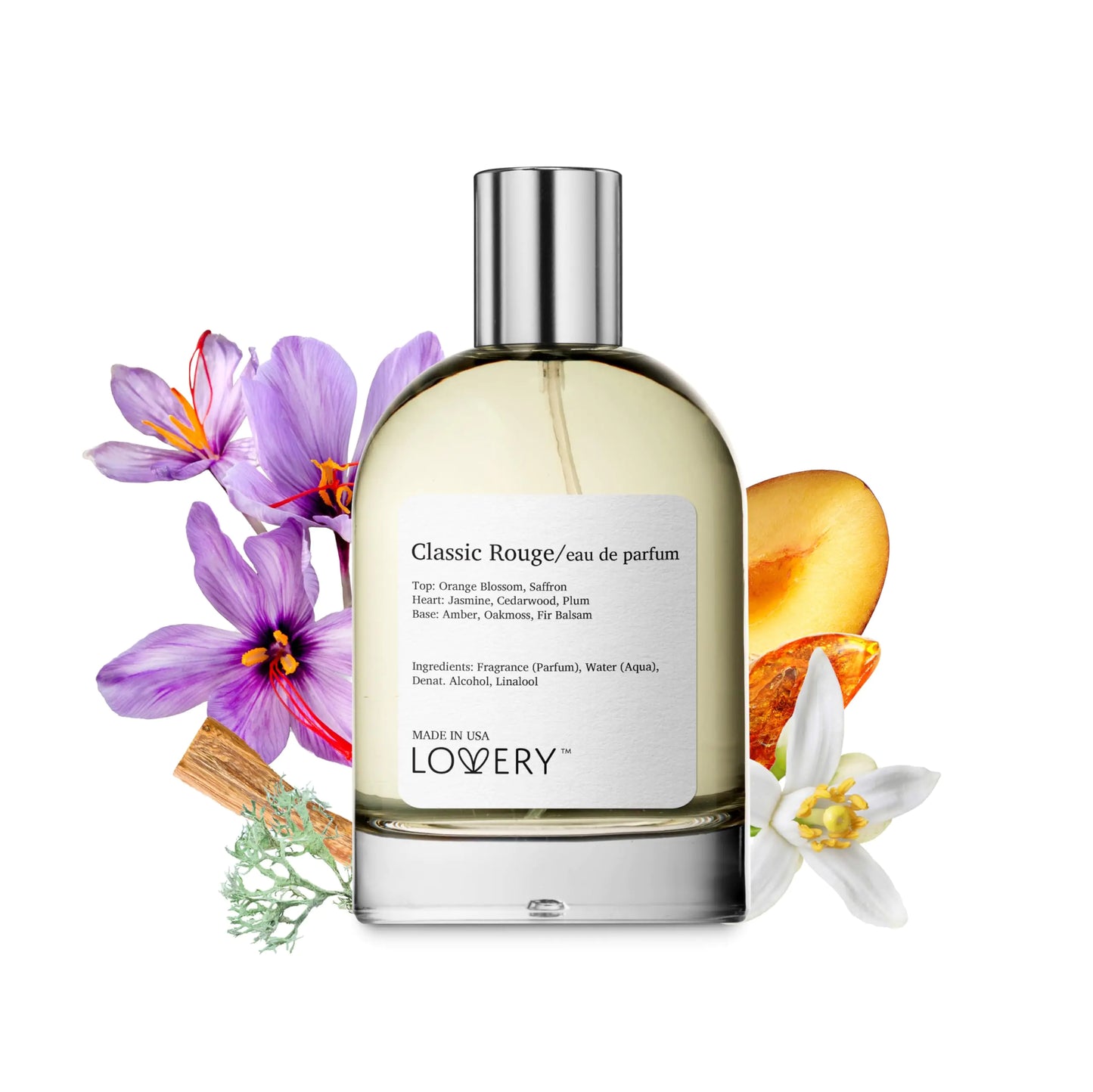 LOVERY Classic Rouge Eau de Parfum Inspired by B.accarat R.ouge 540 Long Lasting Perfume for Women & Men Clean Fragrance Perfume Spray 100ml Perfumes for Women Birthday Gifts - USA