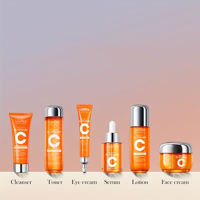 Vitamin C Hydrating Facial Skincare Set (5-in-1)-2