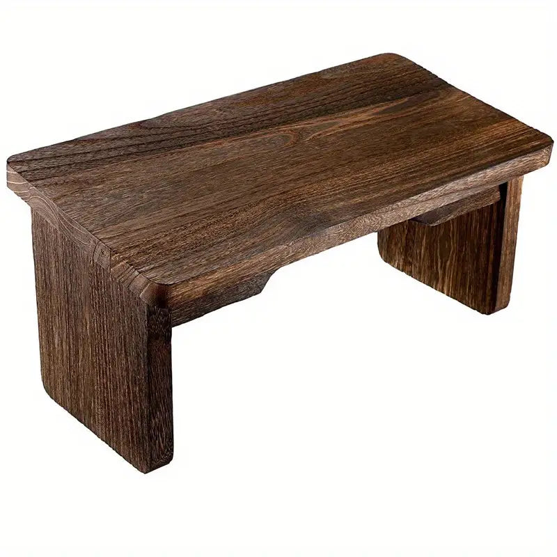 A folding yoga meditation bench supports deep inner peace