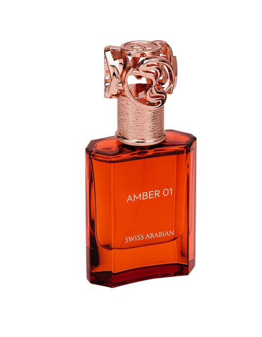 Swiss Arabian Amber 01 - Luxury Products From Dubai - Long Lasting Addictive Personal EDP Spray Fragrance - Seductive Signature Aroma - 1.7 Oz