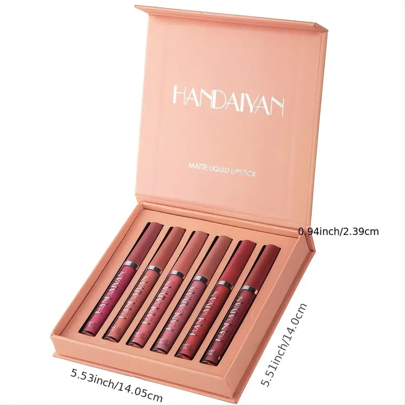 6-Piece Long-Lasting Waterproof matte Finish Lipsticks