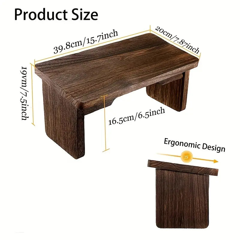 A folding yoga meditation bench supports deep inner peace