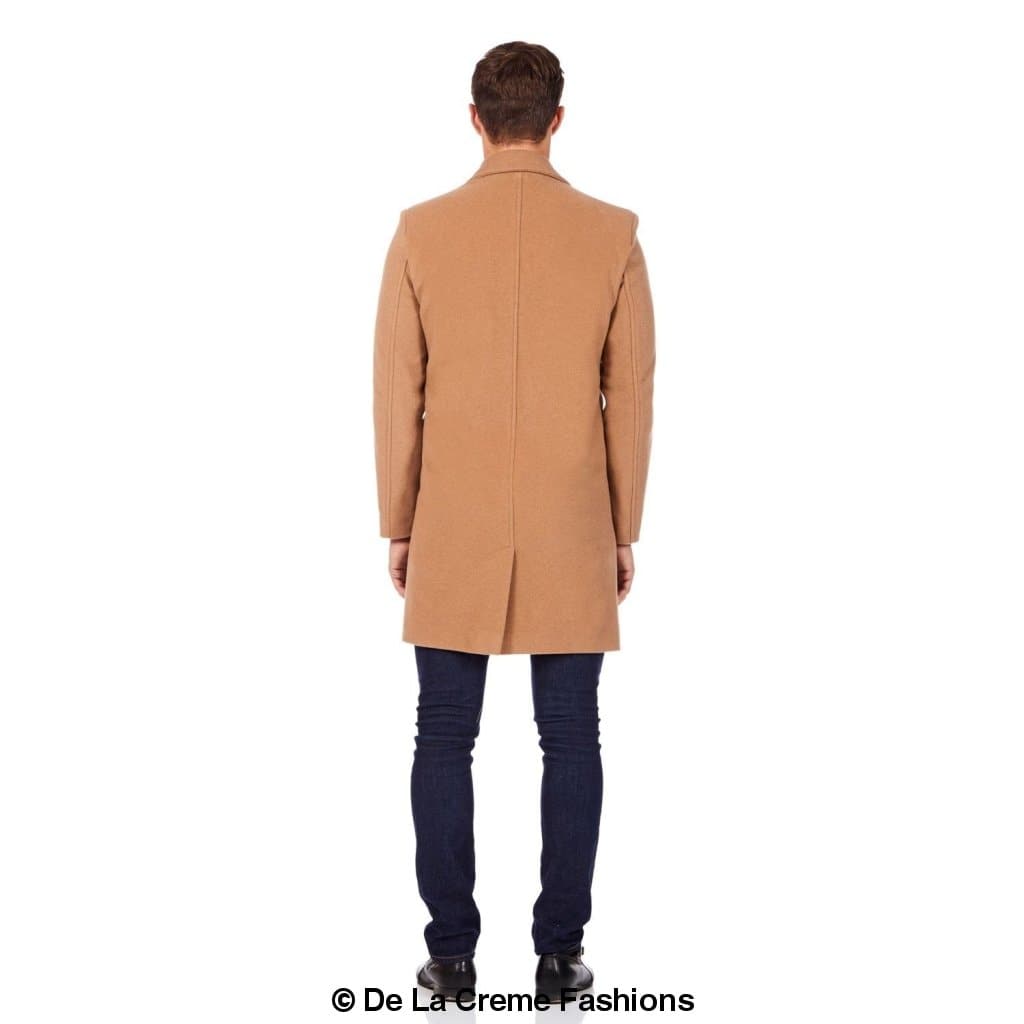 De LaOvercoat Creme MAN - Men's Single Breasted Wool Mix