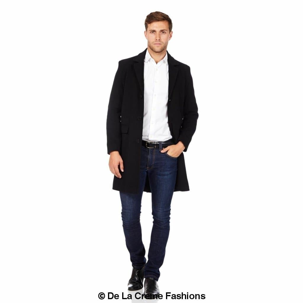 De LaOvercoat Creme MAN - Men's Single Breasted Wool Mix