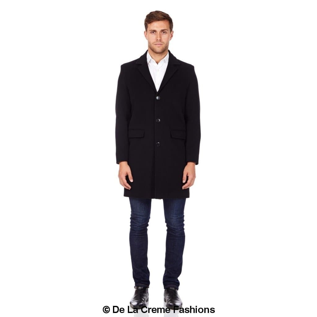 De LaOvercoat Creme MAN - Men's Single Breasted Wool Mix