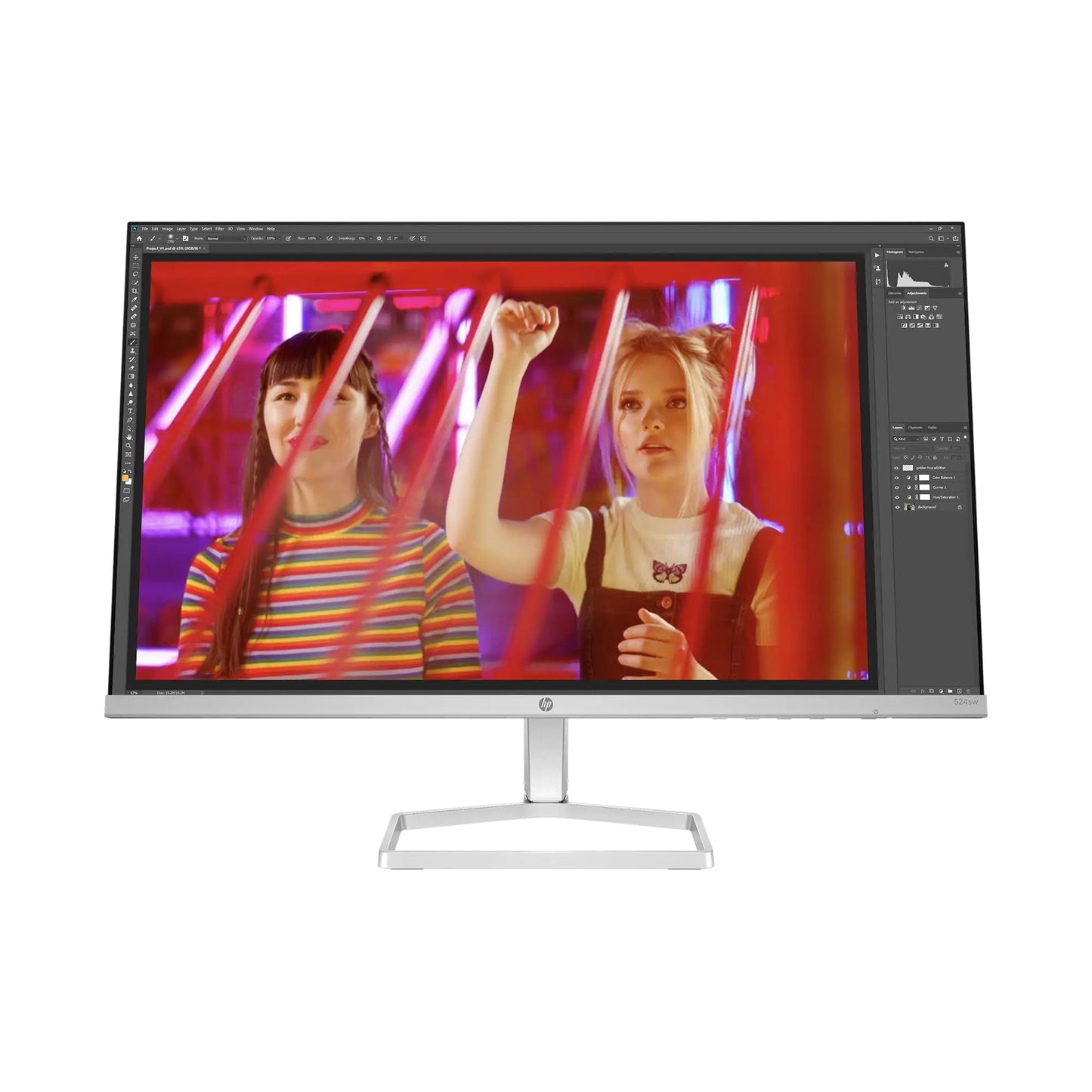 HP Series 5 24 inch FHD Monitor Full HD Display (1920 x 1080) IPS Panel 99% sRGB 1500:1 Contrast Ratio 300 nits HP Eye Ease with Eyesafe Certification 524sw (2024)